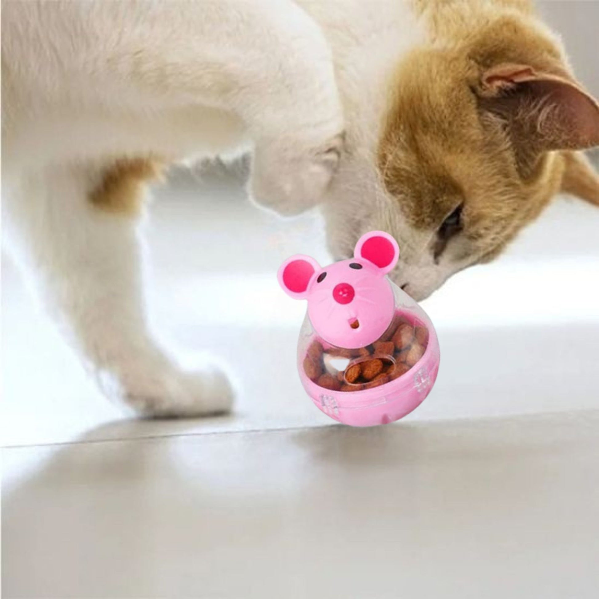 distributeur-croquettes-chat-souris-rose