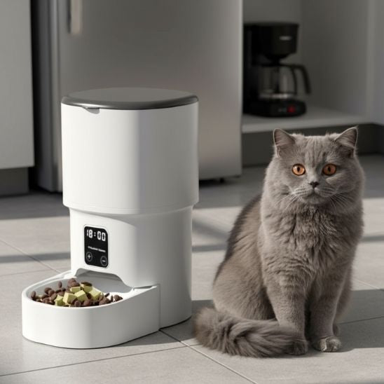 Distributeur de croquettes automatique chat programmable