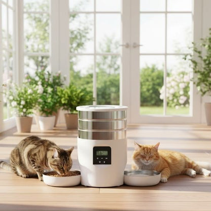 Distributeur de croquettes automatique pour chat | Duo Délice