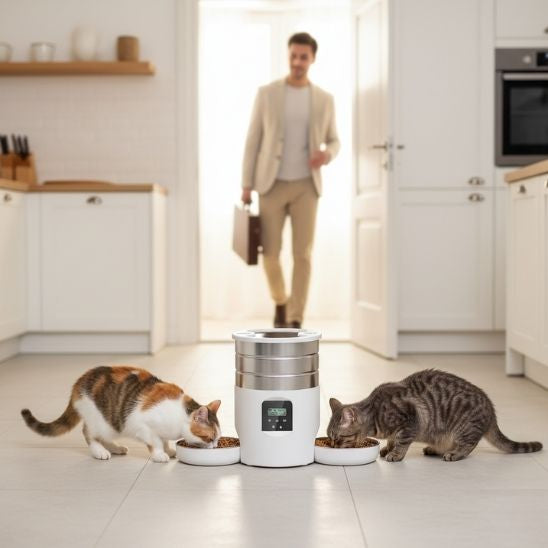 distributeur de croquettes automatique pour chat relation améliorée