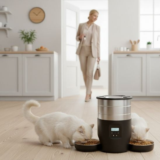 distributeur de croquettes automatique pour chat serein