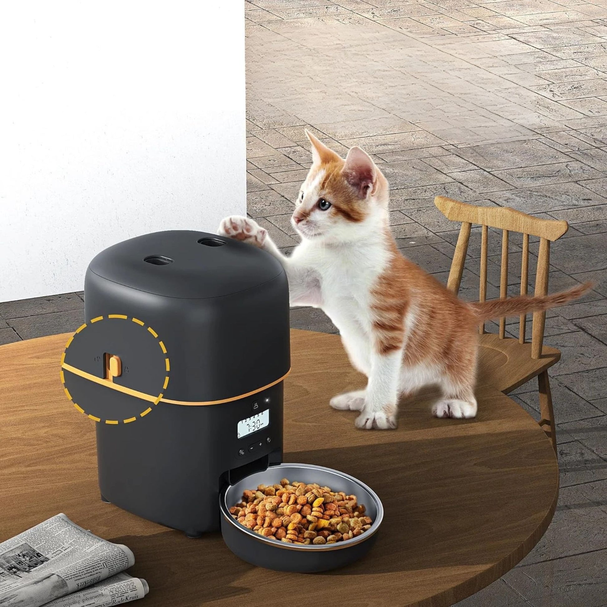 distributeur-de-croquettes-chat-sécurité