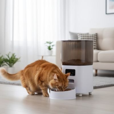 distributeur de croquettes pour chat automatique simple