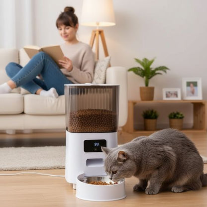 distributeur de croquettes pour chat automatique temps libre