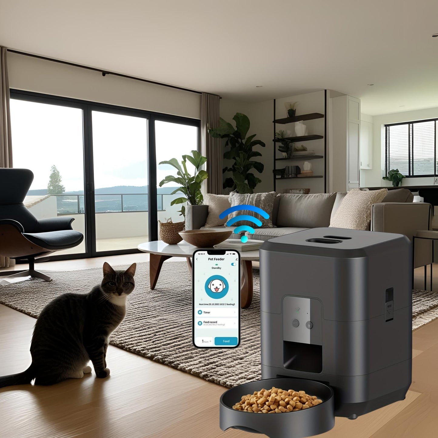distributeur-de-croquettes-pour-chat-noir-wifi