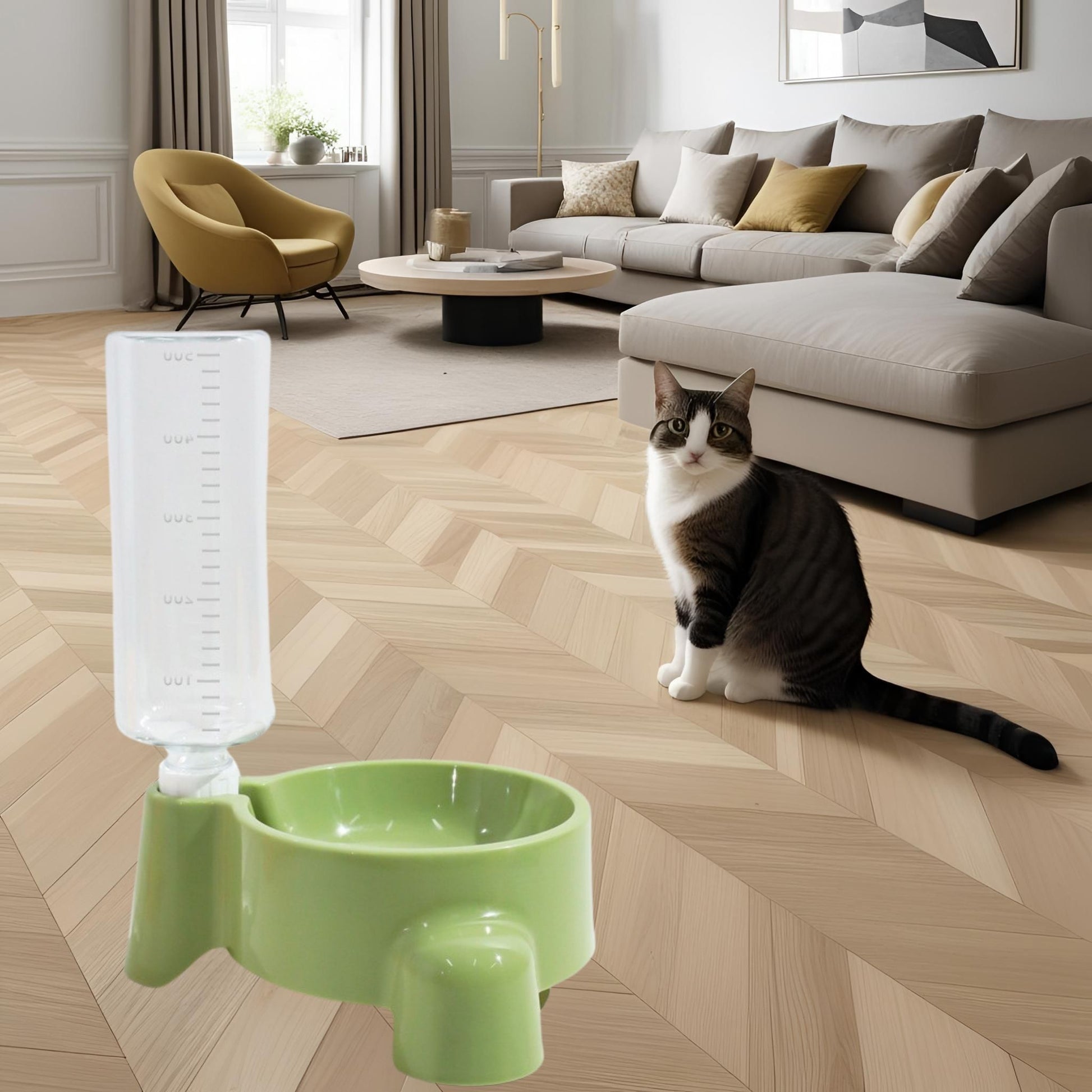 distributeur-eau-chat-vert