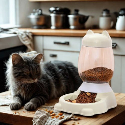 distributeur eau et croquettes pour chat oreilles - Happy minet