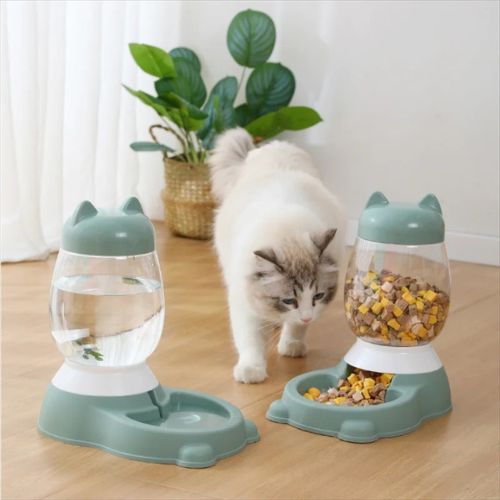 distributeur eau et croquettes pour chat oreilles - Happy minet