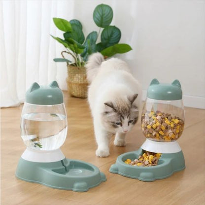 distributeur eau et croquettes pour chat oreilles - Happy minet