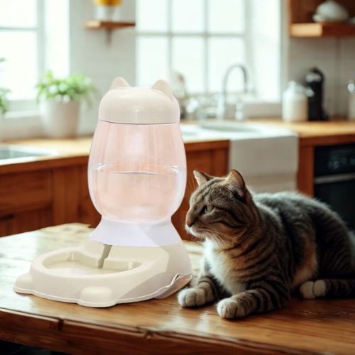 distributeur eau et croquettes pour chat oreilles - Happy minet