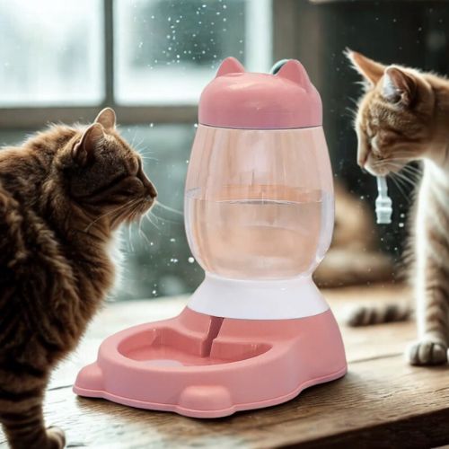 distributeur eau et croquettes pour chat oreilles - Happy minet