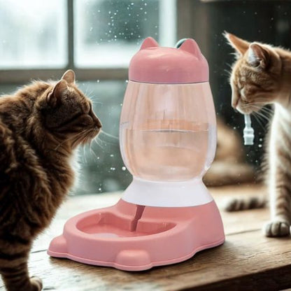 distributeur eau et croquettes pour chat oreilles - Happy minet