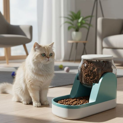 distributeur nourriture croquettes bleu