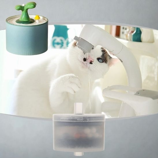 filtre-fontaine-chat-eau-pure-céram-oasis