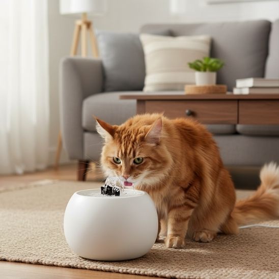 fontaine-a-eau-ceramique-chat-design