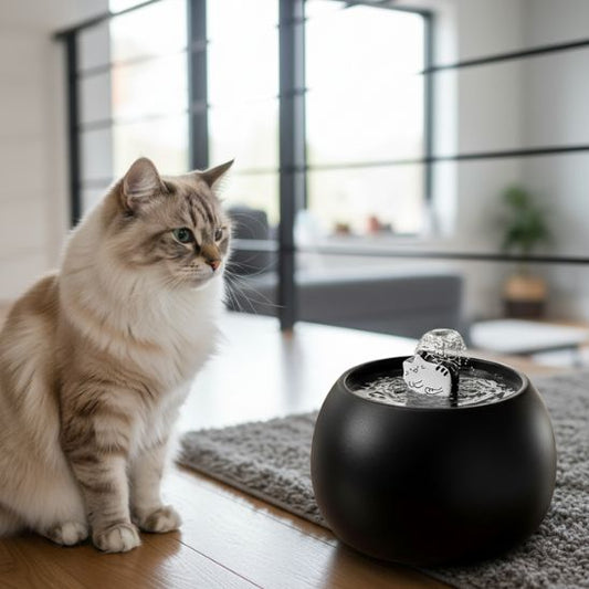 fontaine-a-eau-ceramique-chat-oasis-noir