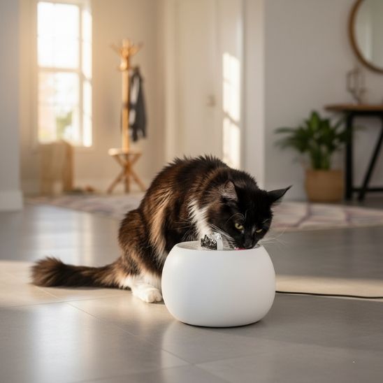 fontaine-a-eau-ceramique-chat-optimale