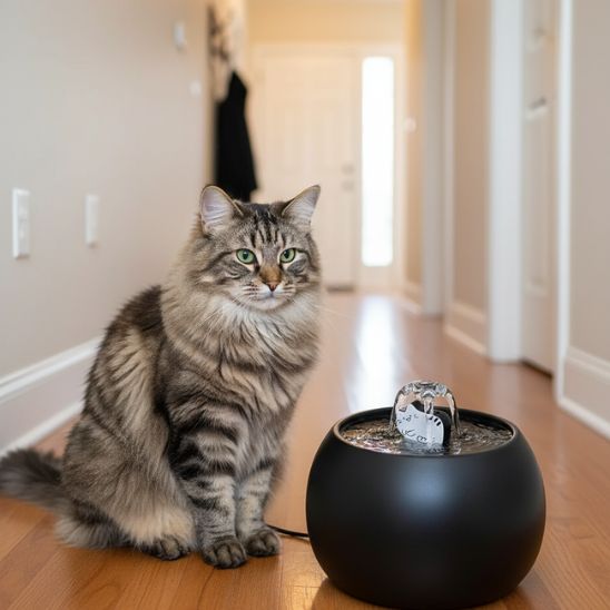 fontaine-a-eau-ceramique-chat-originale