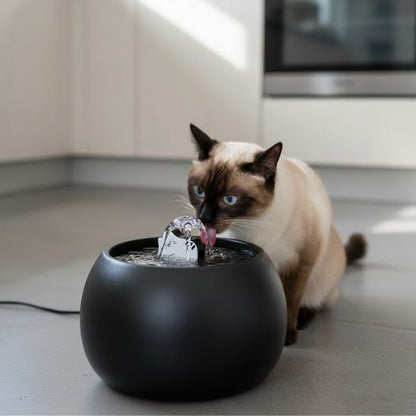 fontaine-a-eau-ceramique-chat-unique-noir