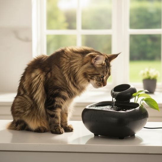 fontaine-a-eau-ceramique-noir
