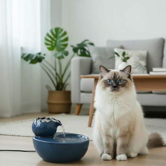 fontaine-à-eau-chat-céramique-ambiance-zen