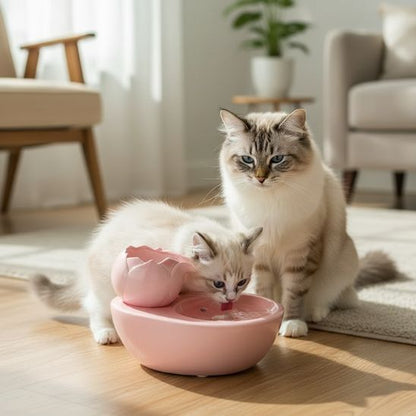 fontaine-à-eau-chat-céramique-idéale