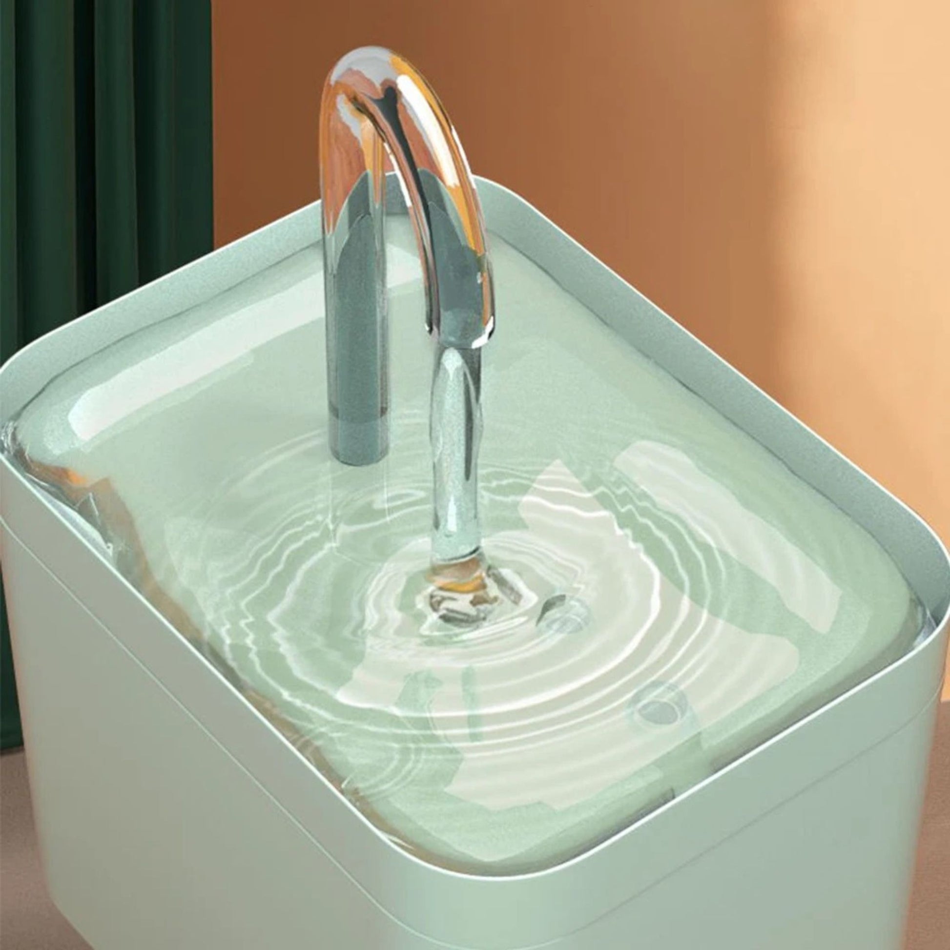 fontaine-à-eau-chat-verte-clair