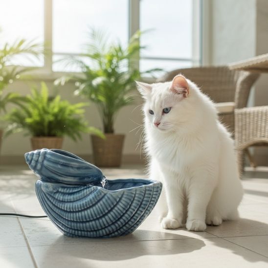 fontaine-a-eau-pour-chat-ceramique-bleu
