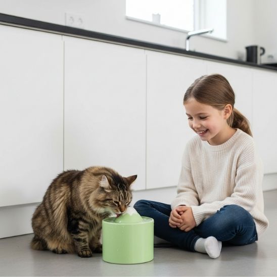fontaine a eau pour chat ceramique fraiche