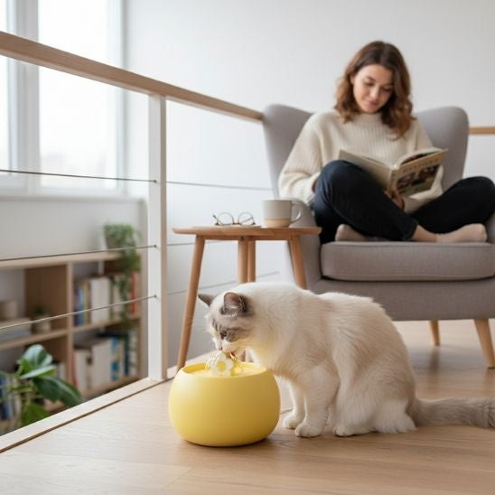 fontaine a eau pour chat ceramique hydratante