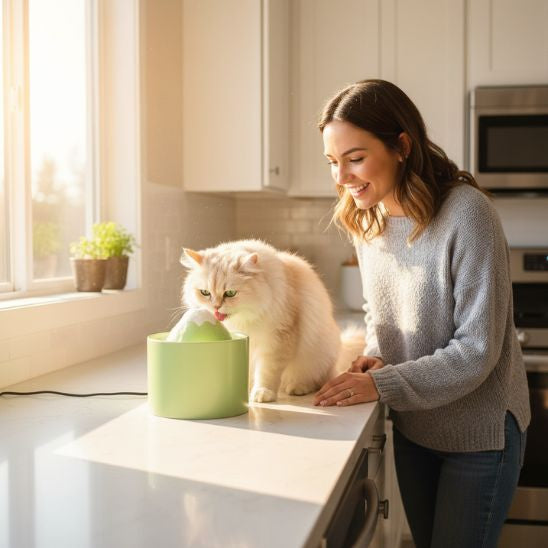 fontaine a eau pour chat ceramique pratique