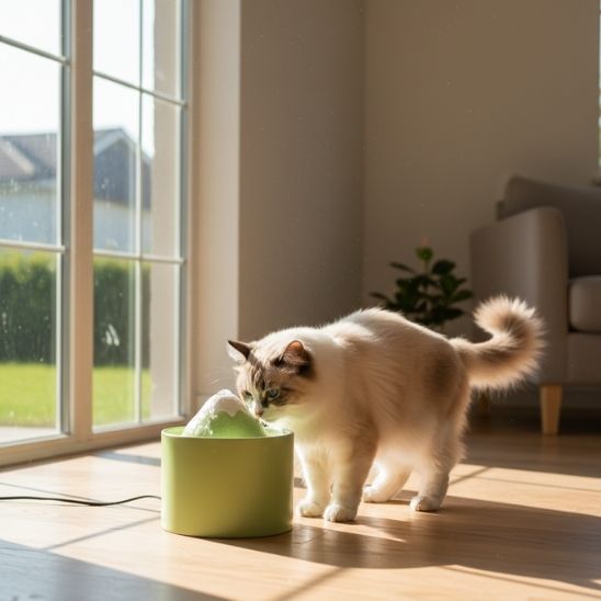 fontaine a eau pour chat ceramique unique