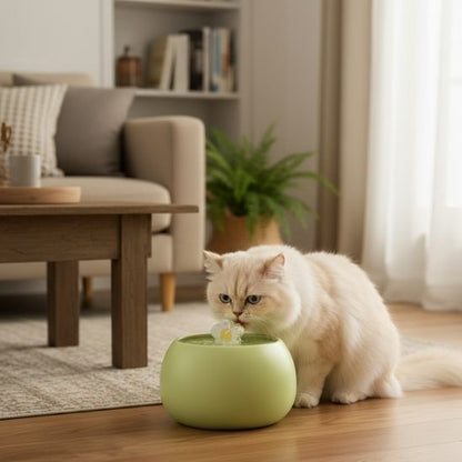 fontaine a eau pour chat ceramique vert céramique