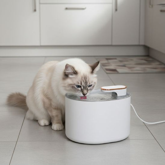 fontaine-a-eau-pour-chat-hydratante-blanche