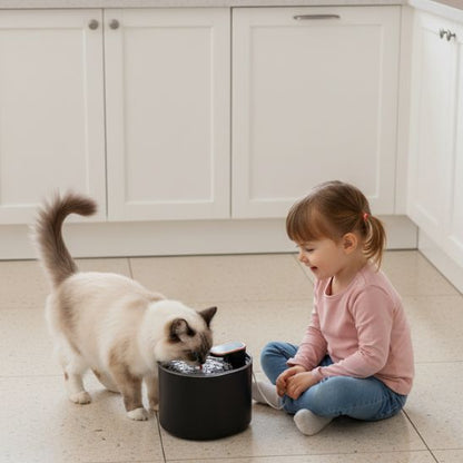 fontaine-a-eau-pour-chat-noir-moderne