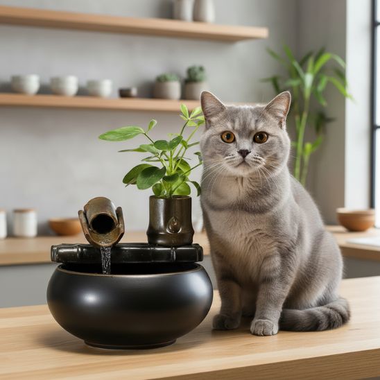 fontaine-ceramique-chat-decor-zen