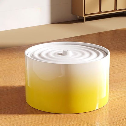 fontaine-ceramique-chat-jaune-elixir