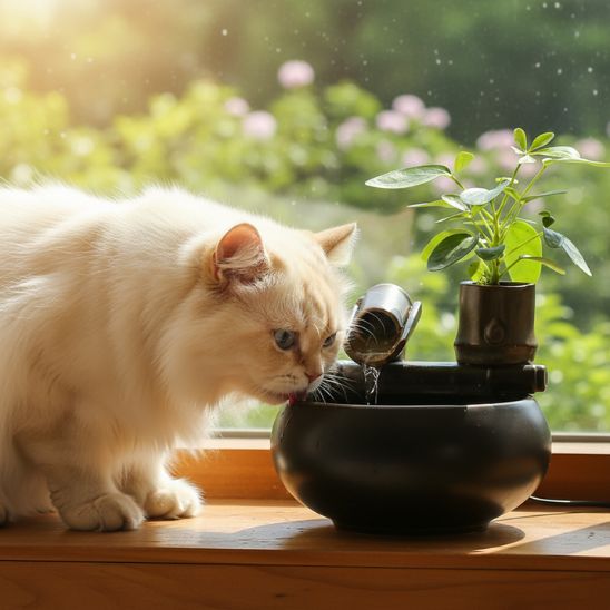 fontaine-ceramique-chat-silencieuse