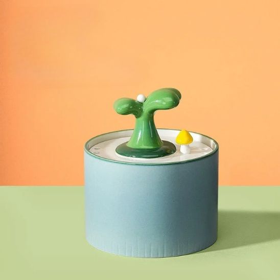 fontaine-chat-céramique-coloris-bleu-1l