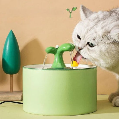 fontaine-chat-céramique-coloris-vert-1.5l