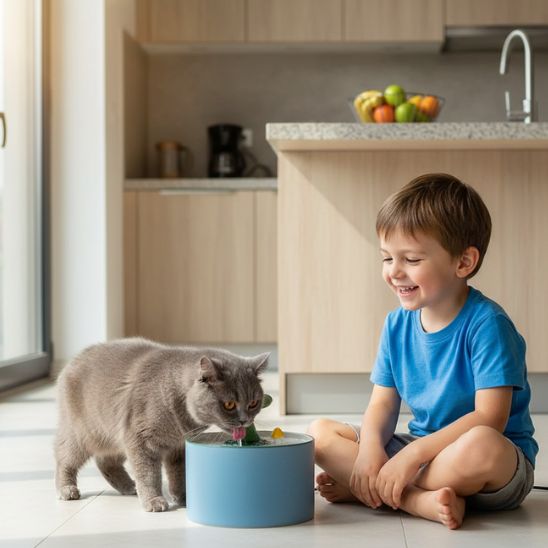 fontaine-chat-céramique-eau-fraiche