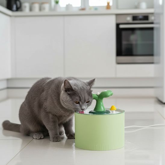 fontaine-chat-céramique-saine