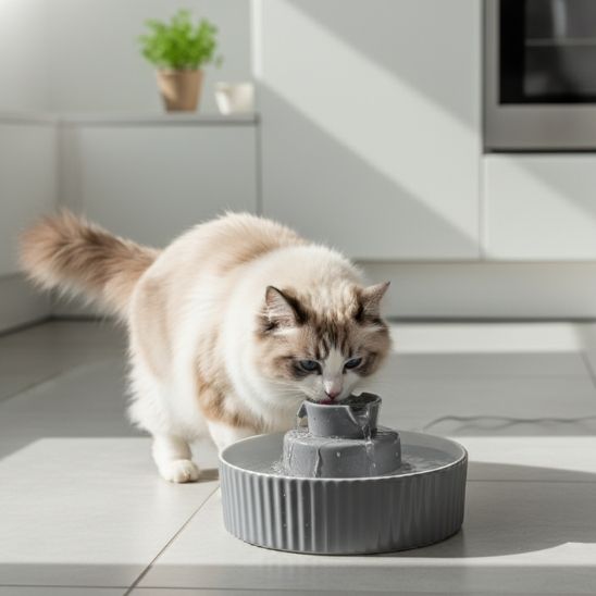 fontaine-chat-ceramique-unique