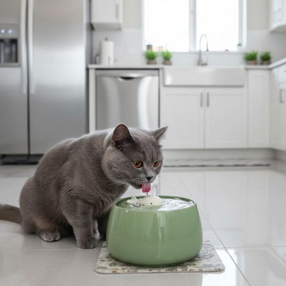 FONTAINE EAU CHAT CERAMIQUE |  CéraSource