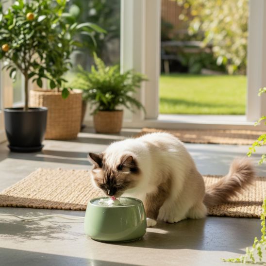 fontaine-eau-chat-ceramique-noble