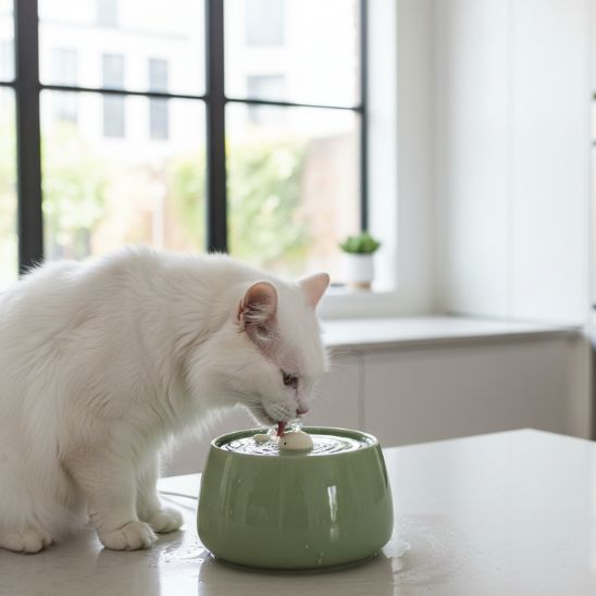 fontaine-eau-chat-ceramique-unique