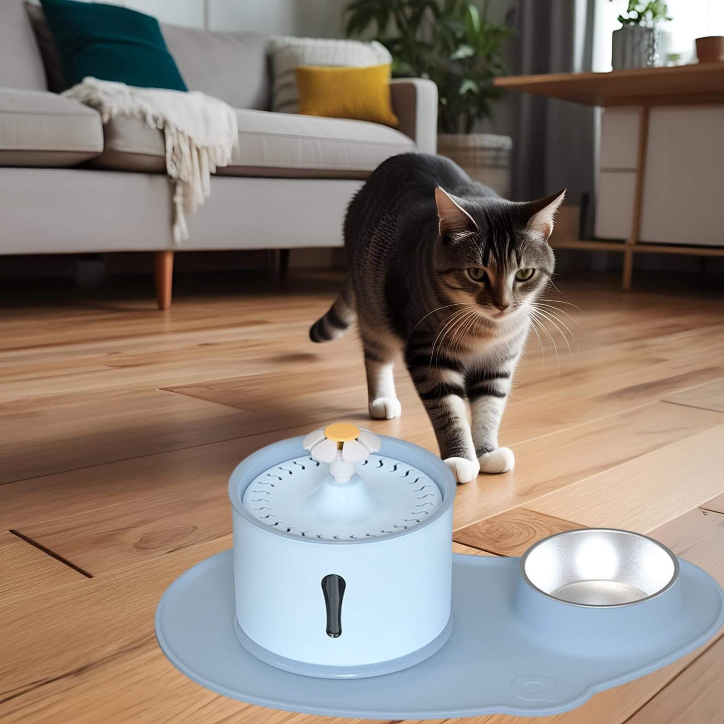 fontaine-pour-chat-plateau-bleu-clair