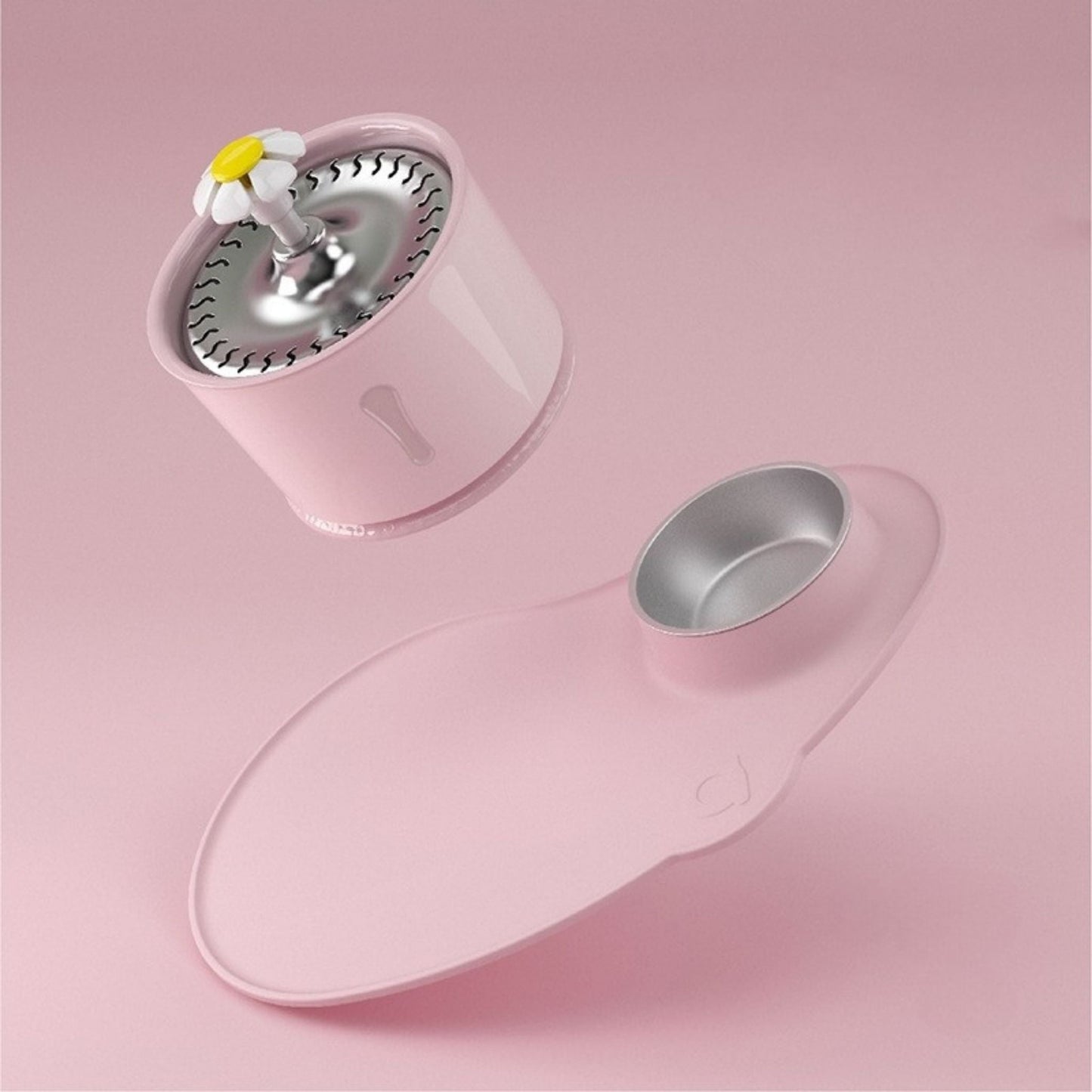 fontaine-pour-chat-plateau-repas-rose-feline