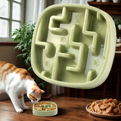 gamelle-anti-glouton-chat-verte-labyrinthe