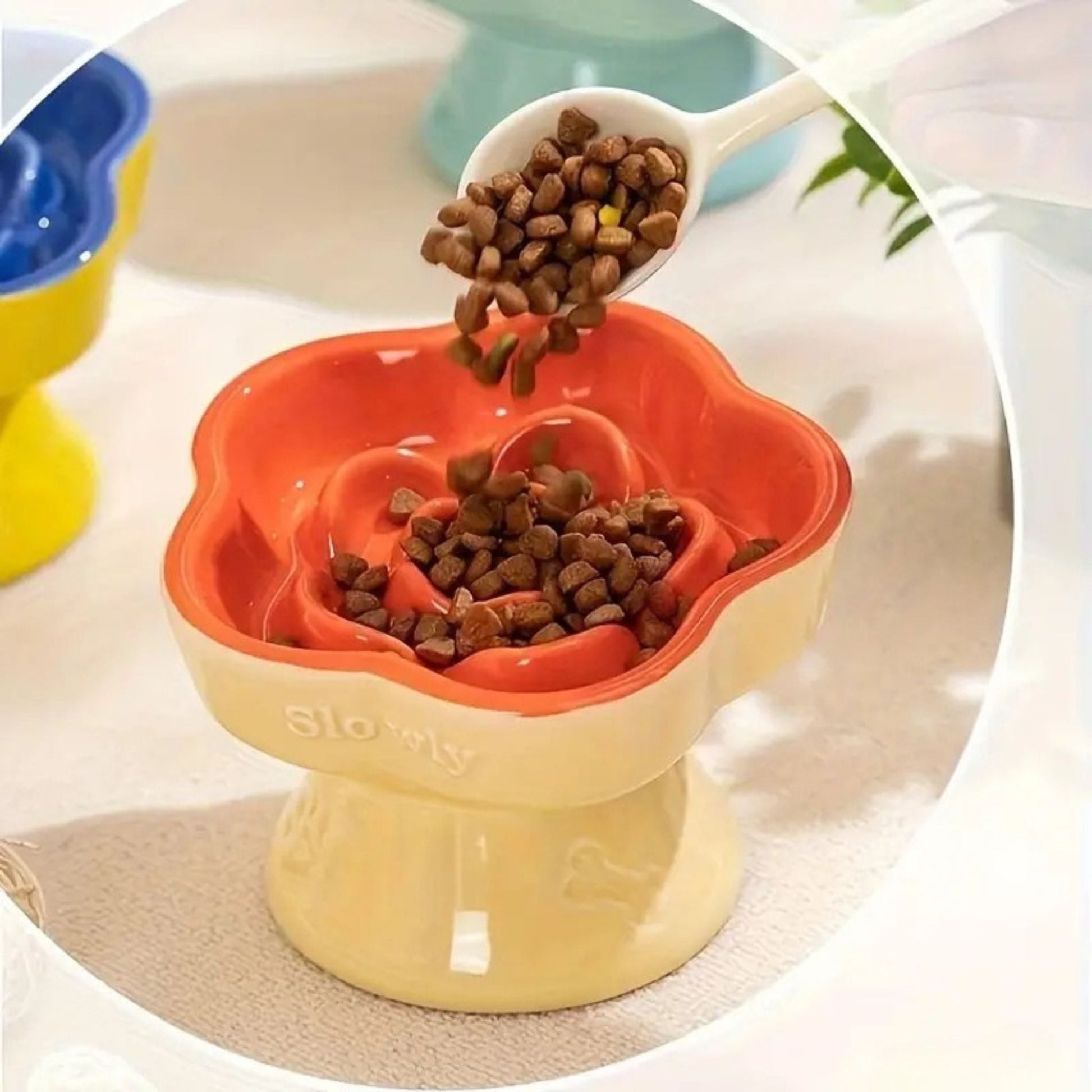 gamelle-anti-glouton-chat-beige-orange-design